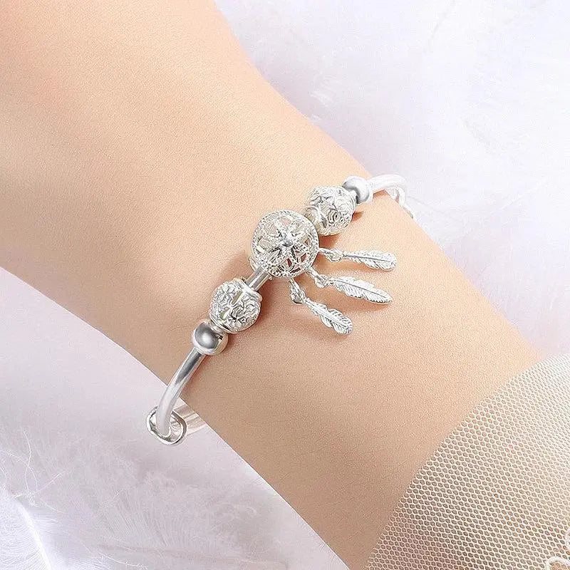 925 Silver Adjustable Dreamcatcher Bracelet 3