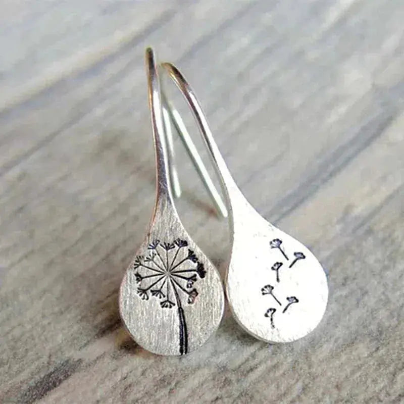 925 Sterling Silver Dandelion Earrings 0