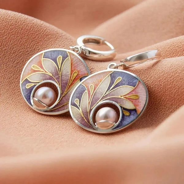 Acrylic Earrings with Pearls 0