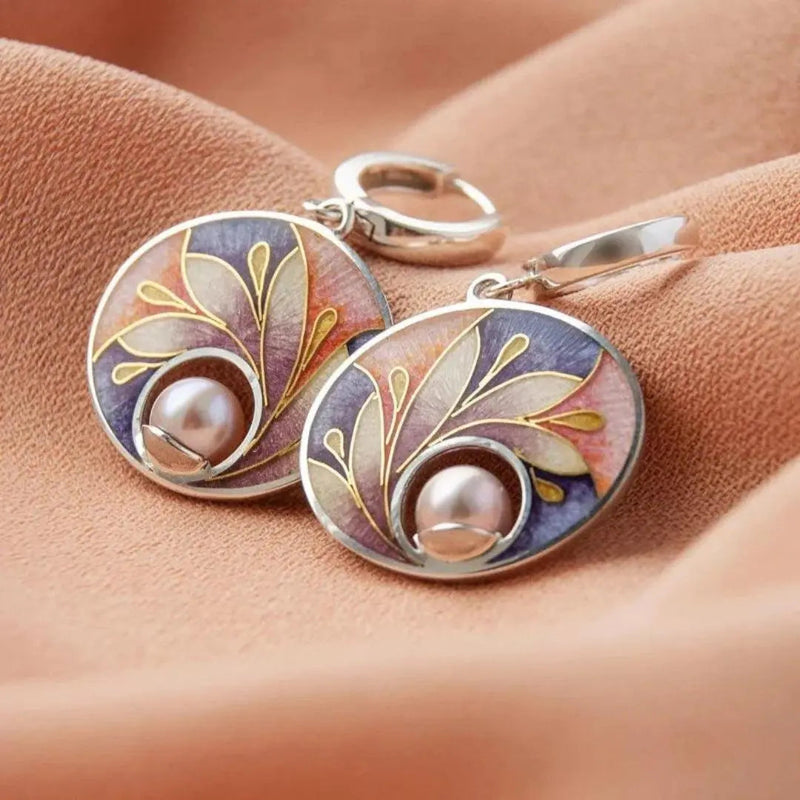 Acrylic Earrings with Pearls 0