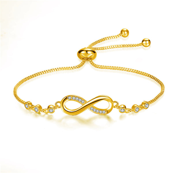 Adjustable Infinity Bracelet in Silver 0