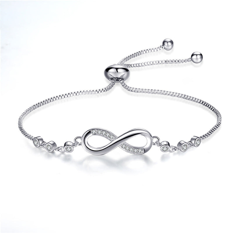 Adjustable Infinity Bracelet in Silver 2