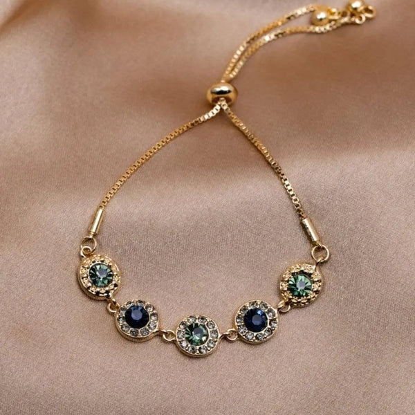 Adjustable Zirconia Bracelet in Gold 0
