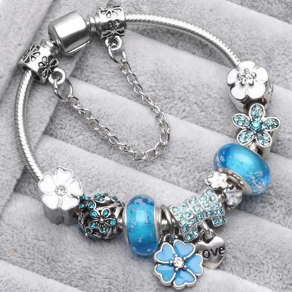 Blue Vintage Silver Bracelets 0