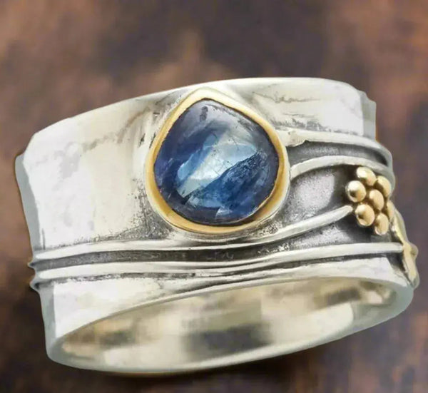 Bohemian gemstone meditation ring 0