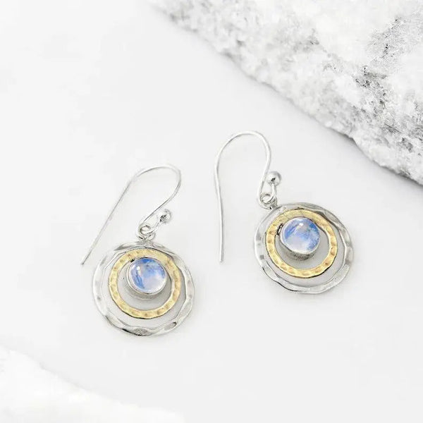 Boho Saturn with Turquoise Opal Earrings 1