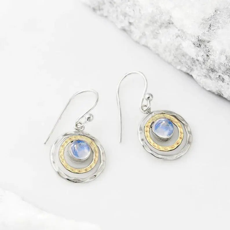 Boho Saturn with Turquoise Opal Earrings 1