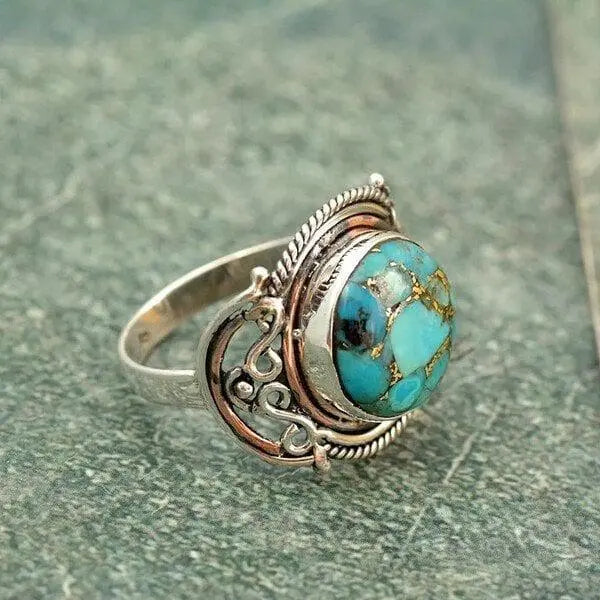 Boho Turquoise Ring 0