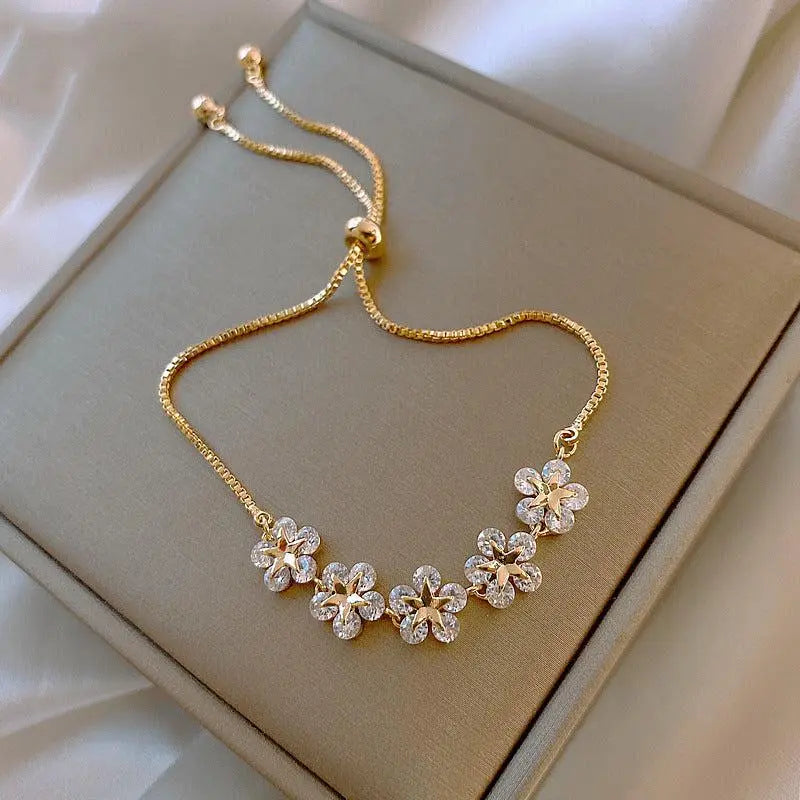 Bracelet Crystal Daisy in Gold 0