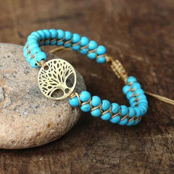 Bracelet Tree of Life Handmade Turquoise Stone 0