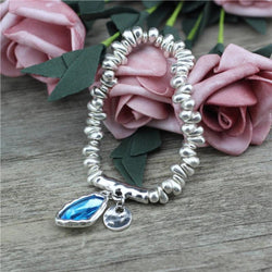 Crystal Bracelet with Silver Plated Pearls 0