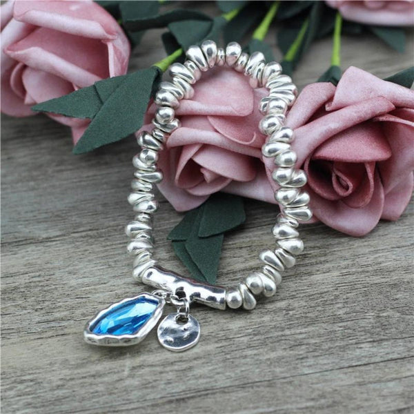 Crystal Bracelet with Silver Plated Pearls 0