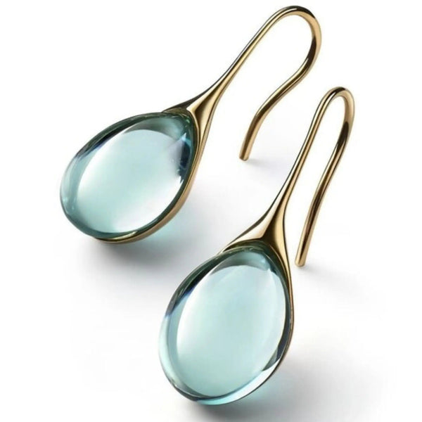 Crystal drop earrings in gold and silver 0