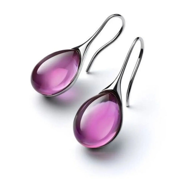 Crystal drop earrings in gold and silver 1