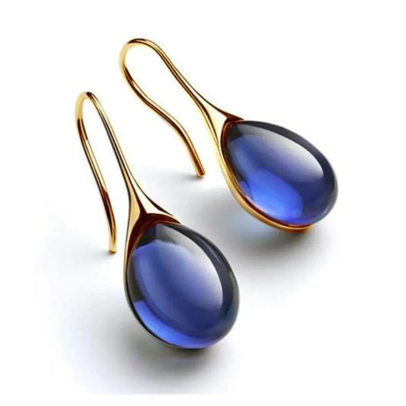 Crystal drop earrings in gold and silver 2