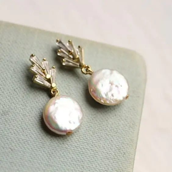 Elegant Baroque Pearl Earrings 0