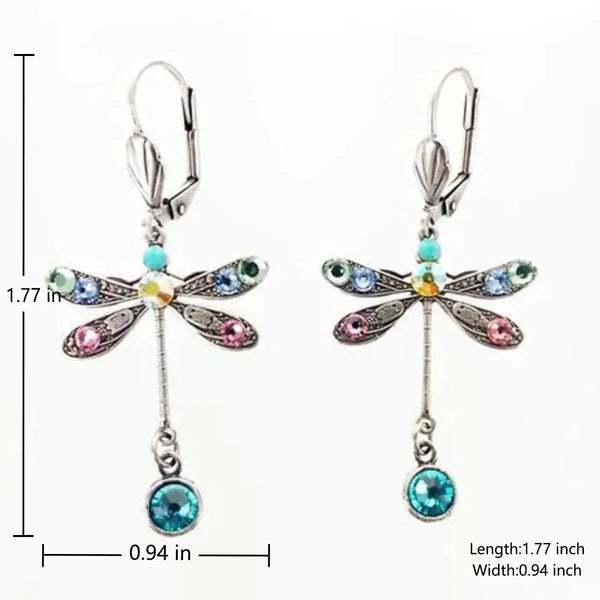 Elegant Carved Dragonfly Earrings 1