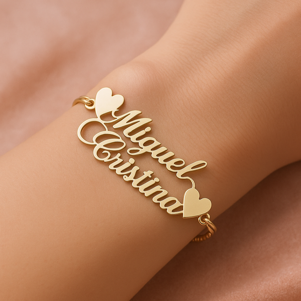 Elegant Double Name Bracelet 0