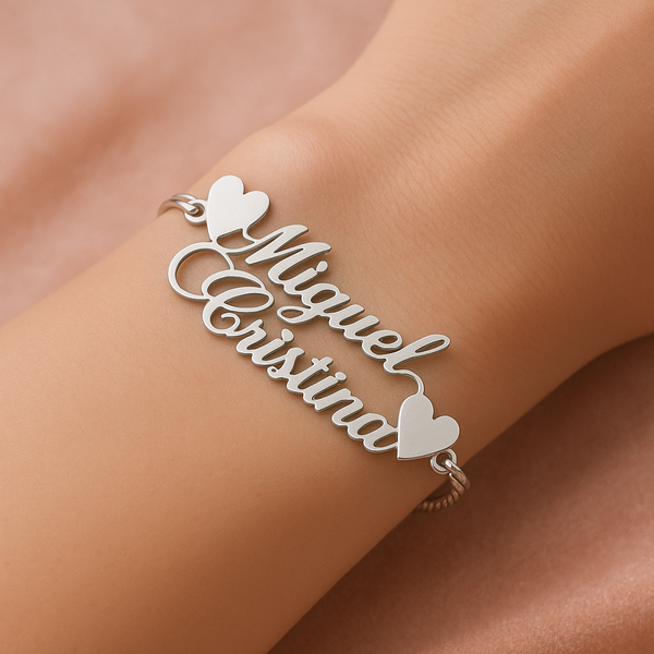 Elegant Double Name Bracelet 1