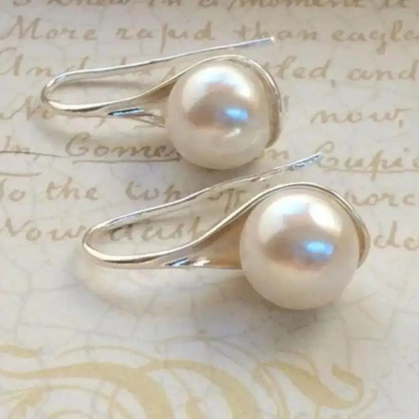 Elegant Drop Earrings with Pearls 0