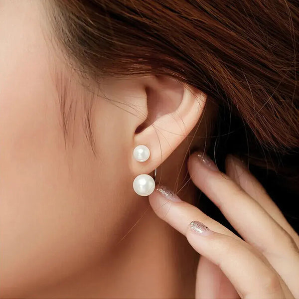 Elegant Pearl Stud Earrings 0