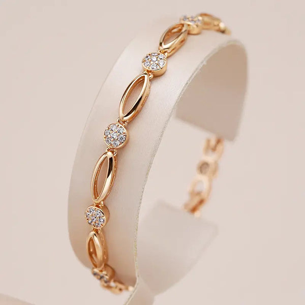 Elegant gold-plated zirconia bracelet 0