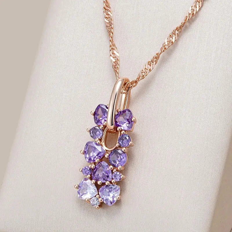 Elegant violet necklace 0