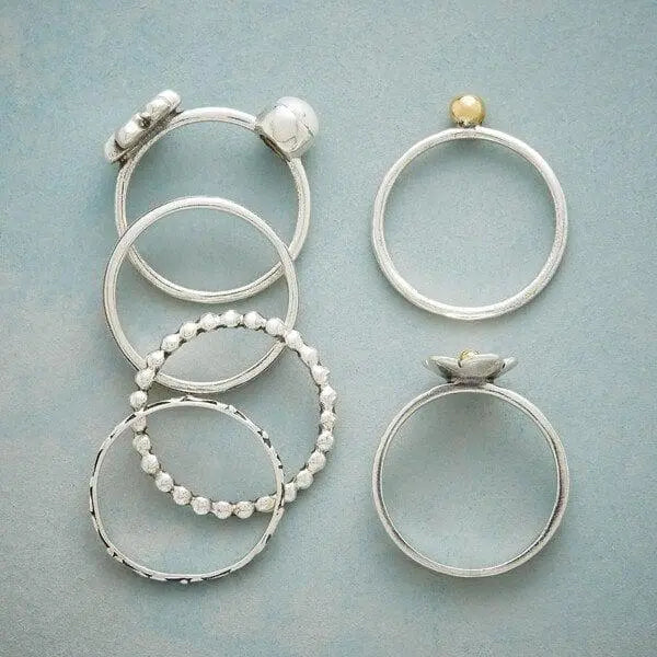 Flower Bead Necklace Ring 1
