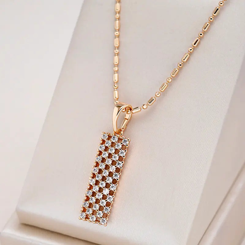 Gold-plated zirconia necklace 0