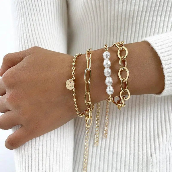 Gold Pearl Bracelets 0