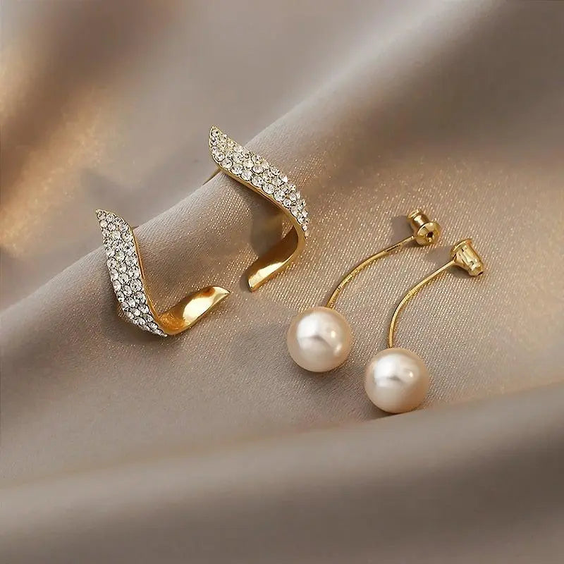 Gold Pearl Earrings 2