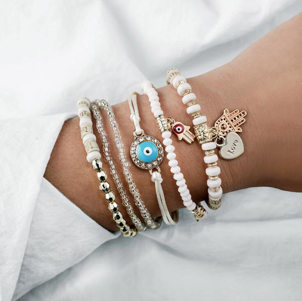 Hamsa Bracelet Set 0