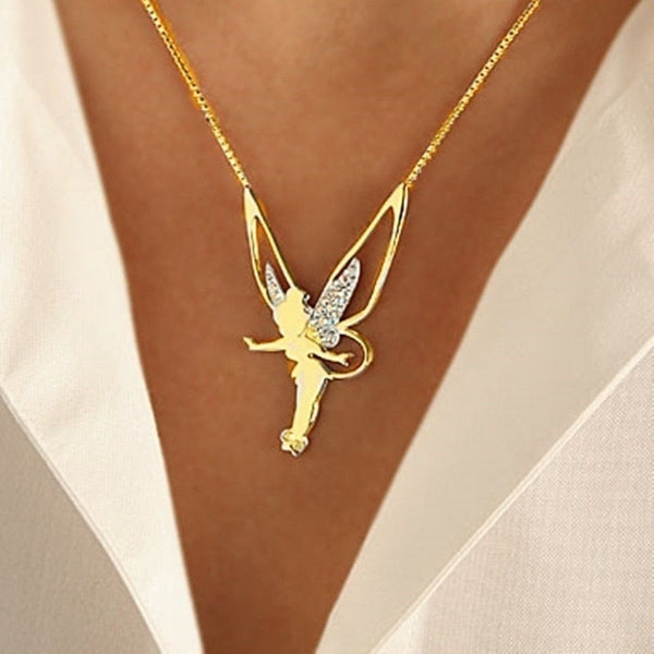 Happy Fairy Necklace made of Sterling Silver and Gold 0