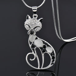 Love Cats Necklace made of Sterling Silver and set with Zirconia 0