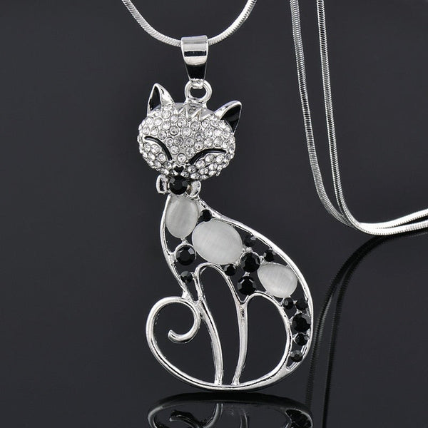 Love Cats Necklace made of Sterling Silver and set with Zirconia 0