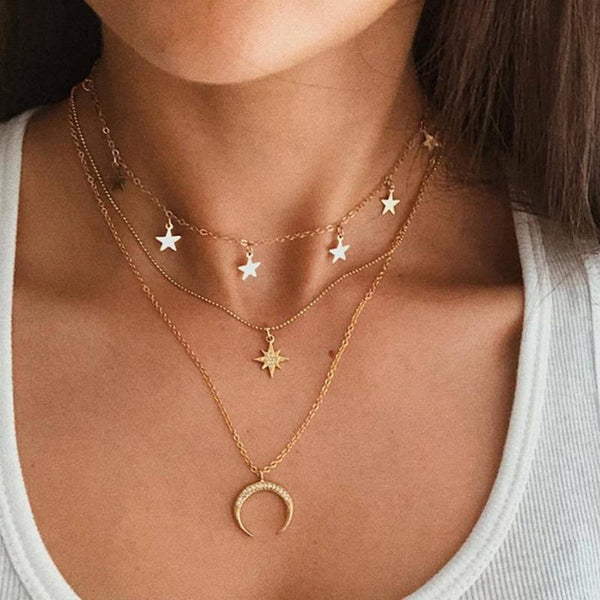 Moon Necklace in Gold 1
