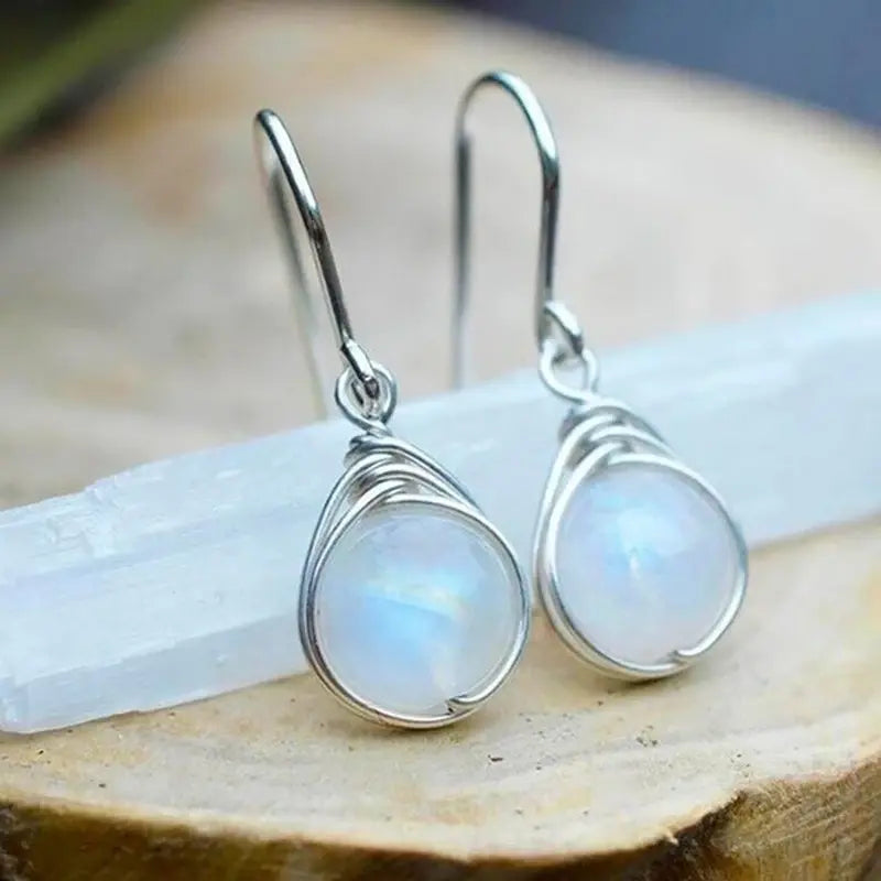 Moonstone Drop Earrings 1