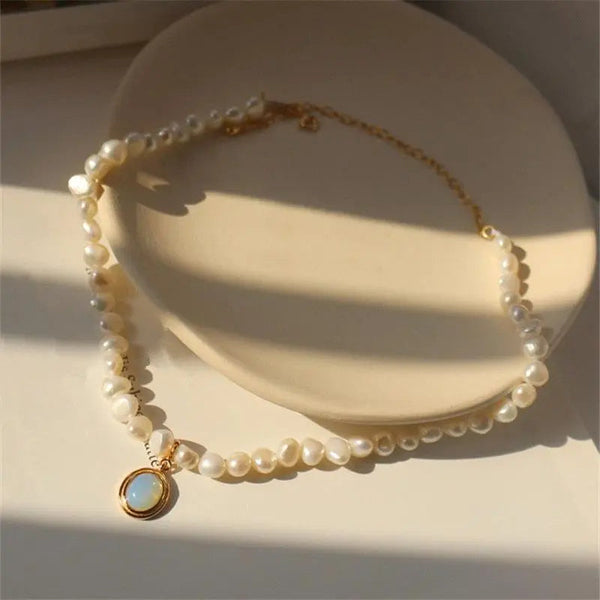 Moonstone Pearl Pendant 0