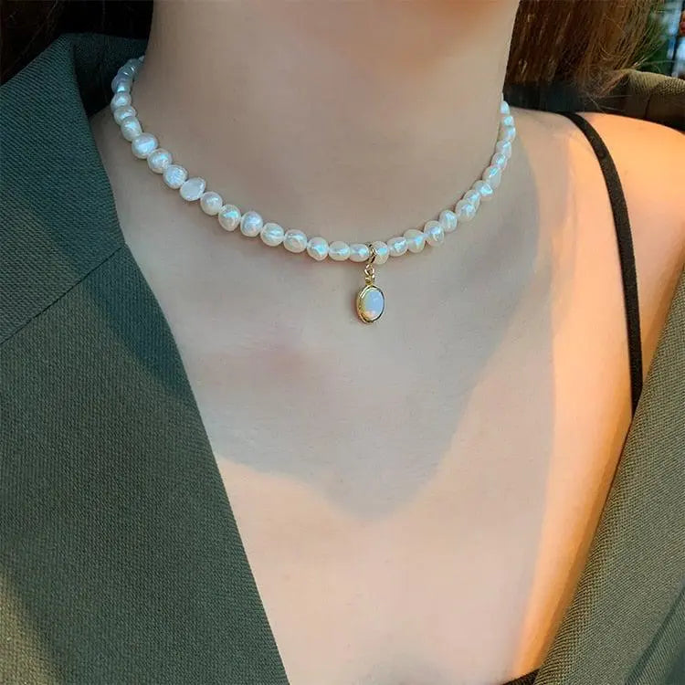 Moonstone Pearl Pendant 2