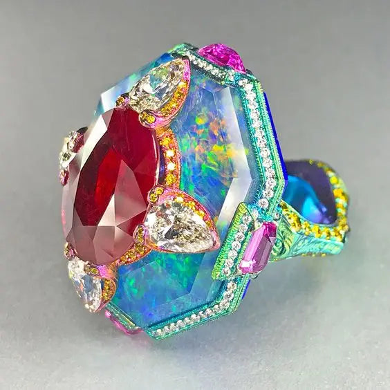 Multicolored Vintage Ring 0