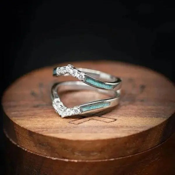 Natural Turquoise Diamond Ring 1