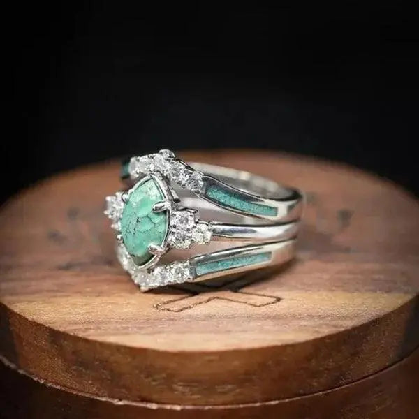 Natural Turquoise Diamond Ring 2