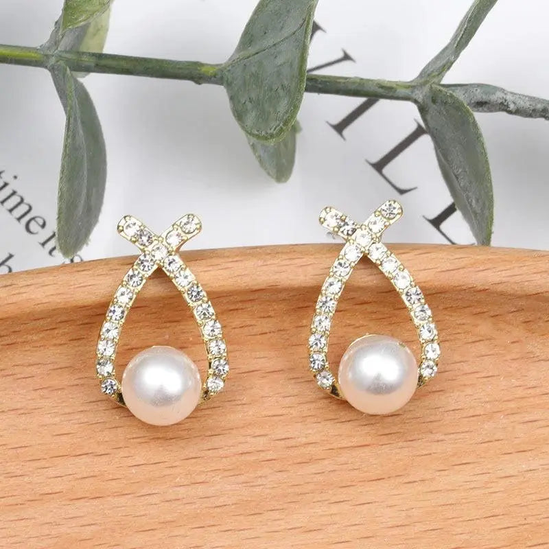 Pearl earrings with glitter 3