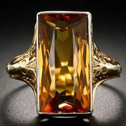 Ring made of orange glass 0