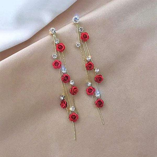 Rose Cascade Earrings 1