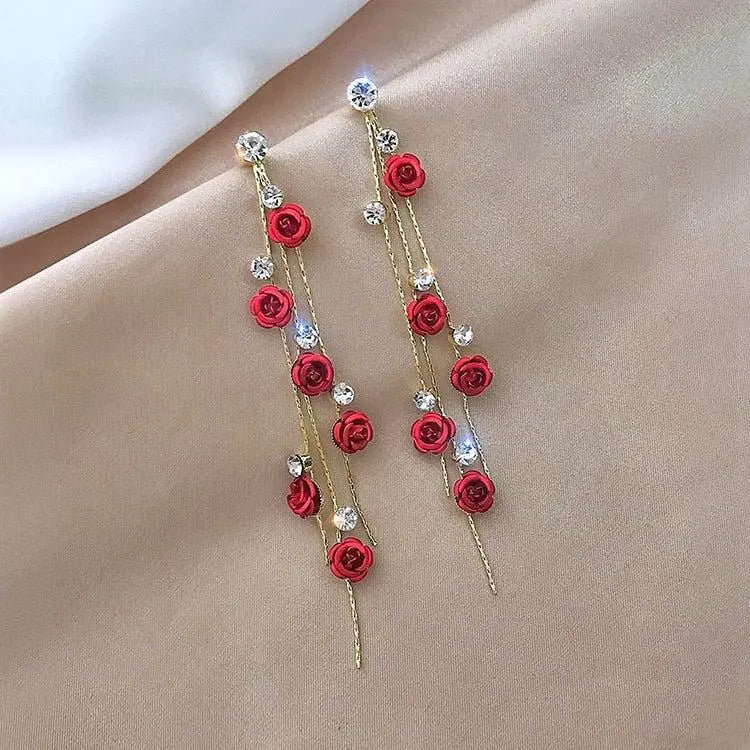 Rose Cascade Earrings 1