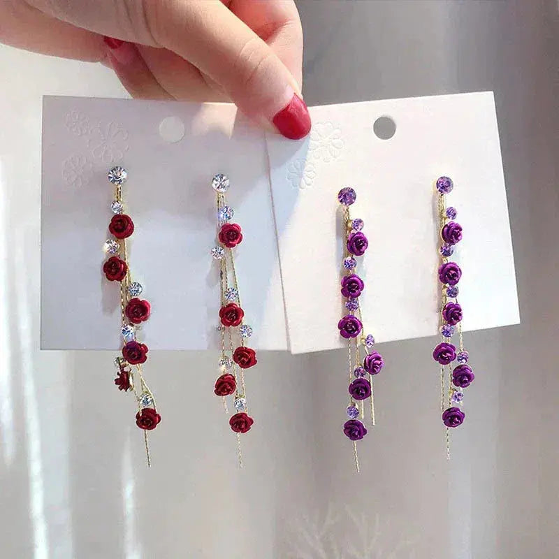 Rose Cascade Earrings 2