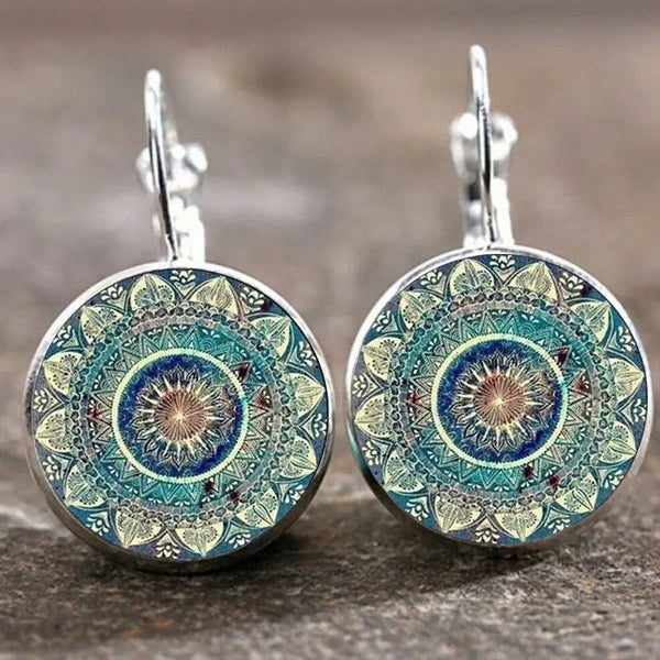 Rounded Mandala Vintage Earrings 0
