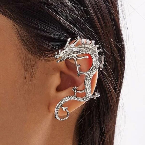 Silver Dragon Earrings 0