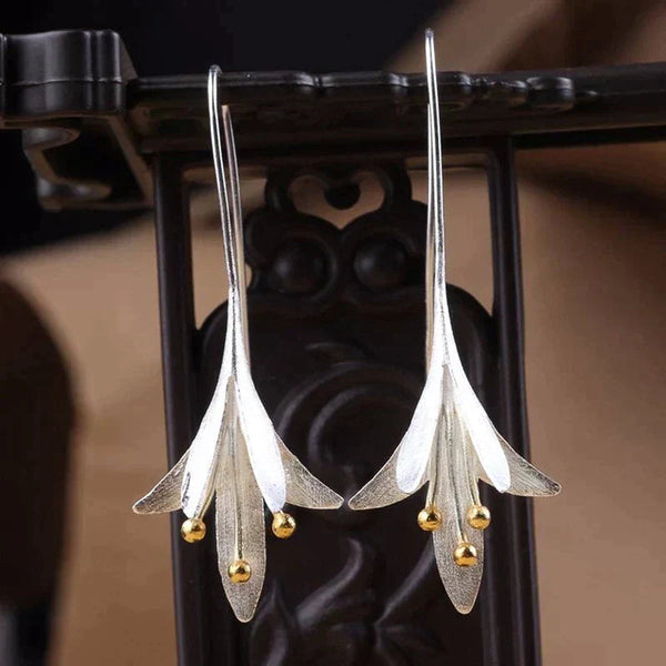 Silver Flower Earrings 1